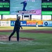 Submarine Group 2 Commander Throws First Pitch for Navy-Marine Corps Relief Society Night