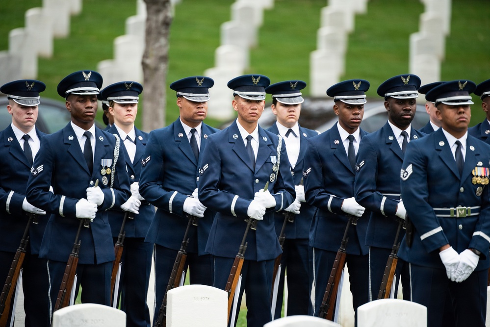 Full Military Funeral Honors with Escort are Conducted for U.S. Air Force Col. Clarence “Bud” Anderson in Section 38
