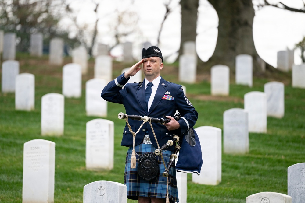 Full Military Funeral Honors with Escort are Conducted for U.S. Air Force Col. Clarence “Bud” Anderson in Section 38