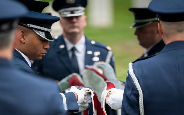 Full Military Funeral Honors with Escort are Conducted for U.S. Air Force Col. Clarence “Bud” Anderson in Section 38