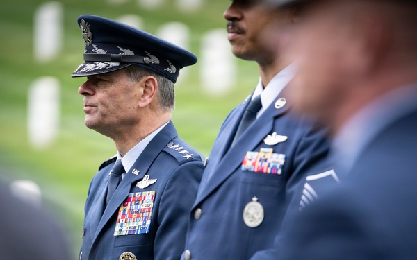 Full Military Funeral Honors with Escort are Conducted for U.S. Air Force Col. Clarence “Bud” Anderson in Section 38