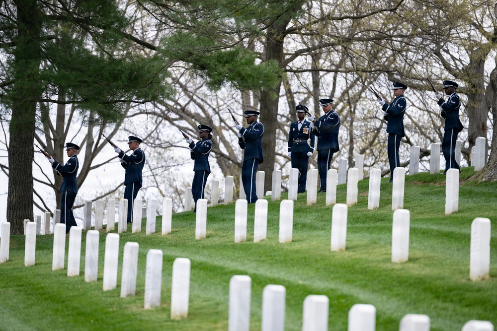 Full Military Funeral Honors with Escort are Conducted for U.S. Air Force Col. Clarence “Bud” Anderson in Section 38
