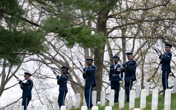 Full Military Funeral Honors with Escort are Conducted for U.S. Air Force Col. Clarence “Bud” Anderson in Section 38