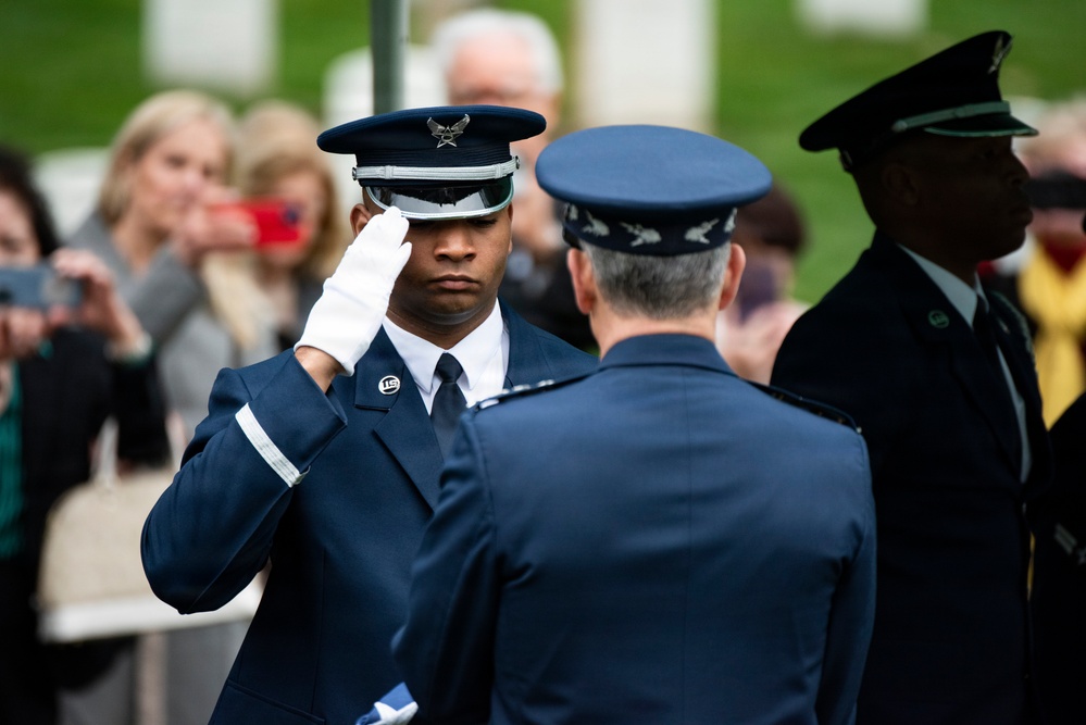 Full Military Funeral Honors with Escort are Conducted for U.S. Air Force Col. Clarence “Bud” Anderson in Section 38