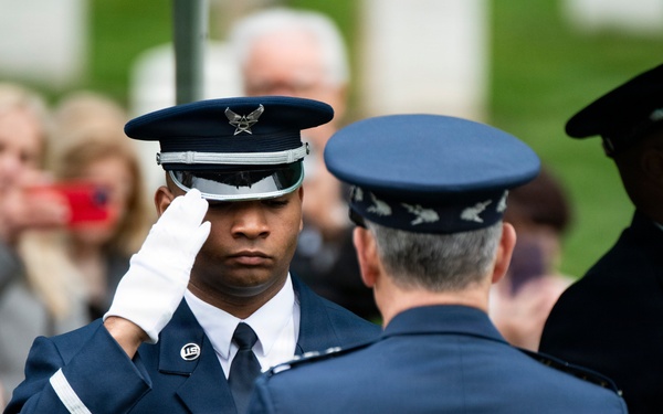 Full Military Funeral Honors with Escort are Conducted for U.S. Air Force Col. Clarence “Bud” Anderson in Section 38