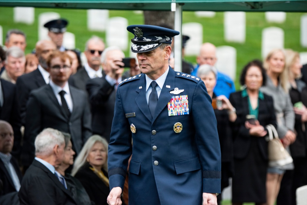 Full Military Funeral Honors with Escort are Conducted for U.S. Air Force Col. Clarence “Bud” Anderson in Section 38