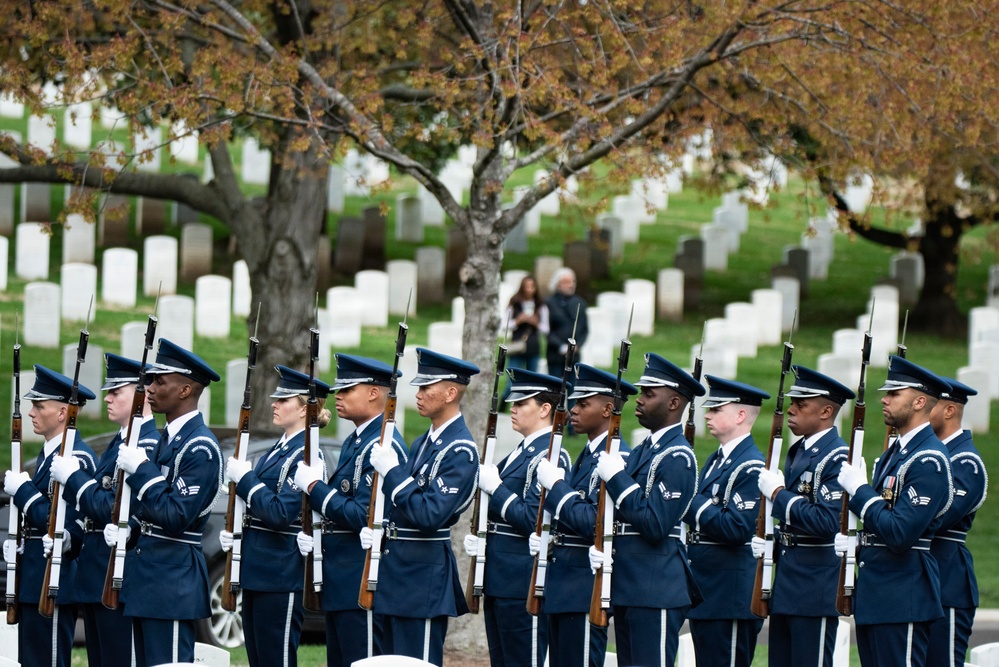 Full Military Funeral Honors with Escort are Conducted for U.S. Air Force Col. Clarence “Bud” Anderson in Section 38