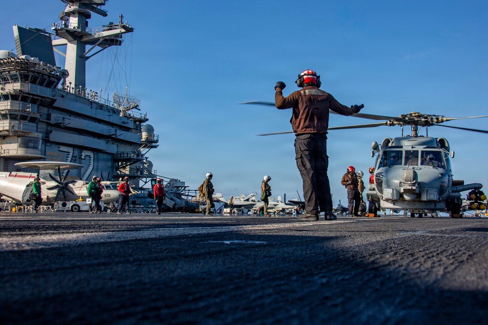 Abraham Lincoln Conducts Flight Operations