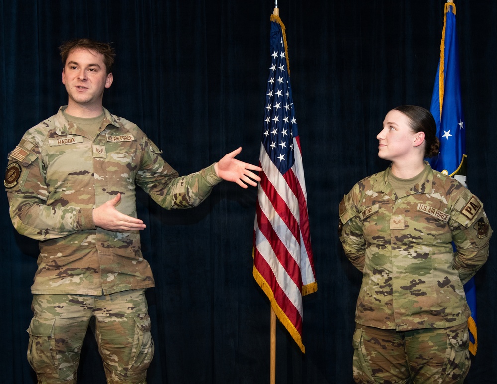 Senior Airman Caitlyn Simmons promoted during formal ceremony