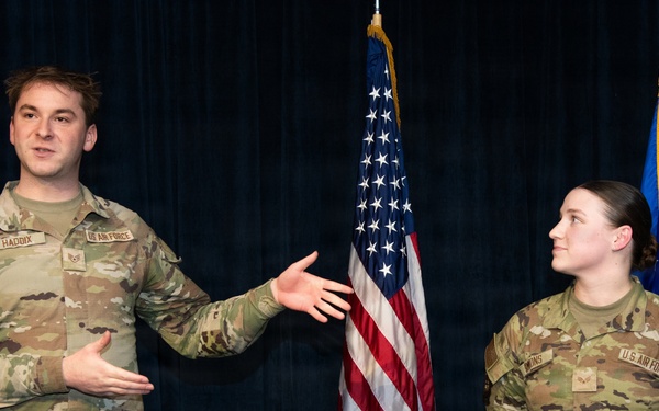 Senior Airman Caitlyn Simmons promoted during formal ceremony