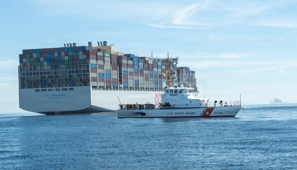 Coast Guard enforces safety zone around container vessel