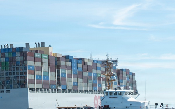 Coast Guard enforces safety zone around container vessel