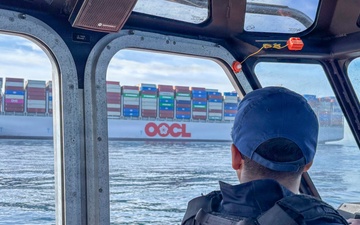 Coast Guard enforces safety zone around container vessel
