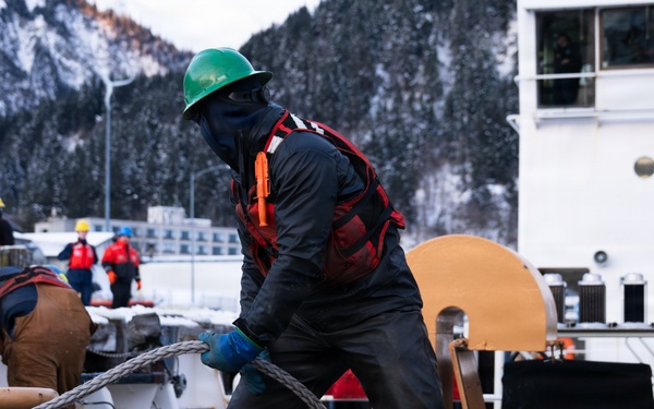 USCGC Kukui prepares to depart Juneau, Alaska