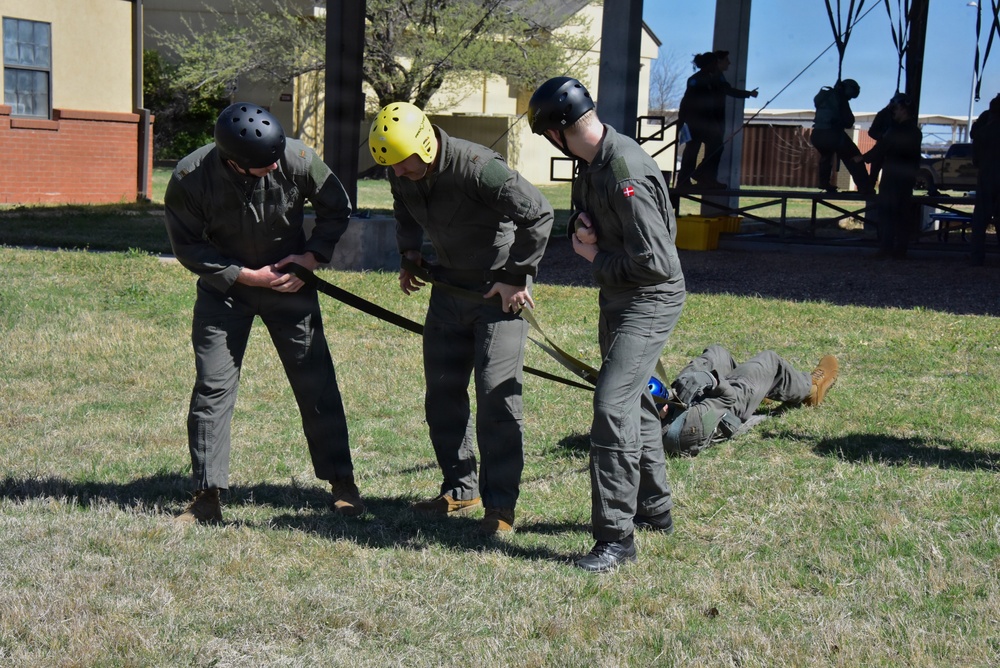 ENJJPT students perform parachute harness training