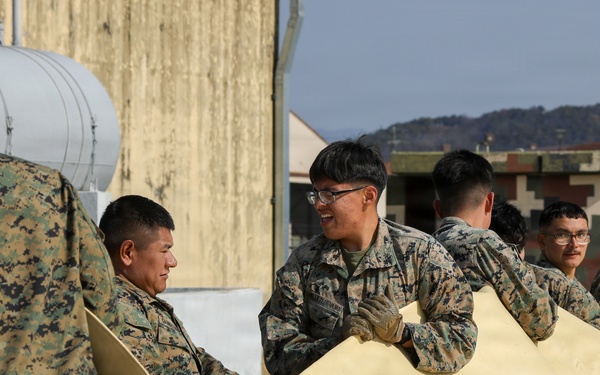 U.S. Marines establish forward arming, refueling point