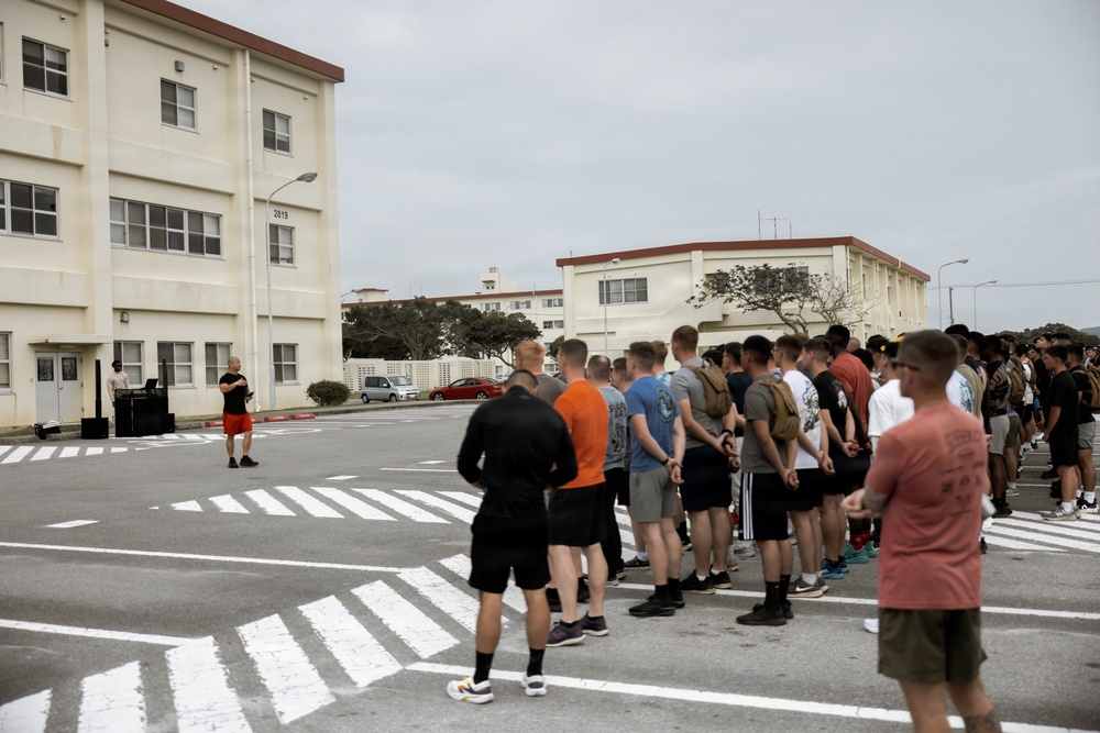 7th Communication Battalion Marines participate in color run at Camp Hansen