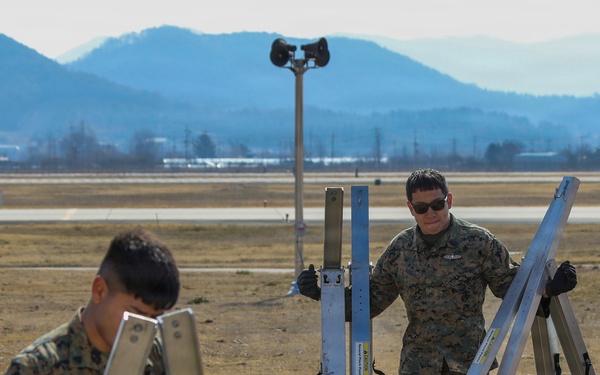 U.S. Marines establish forward arming, refueling point