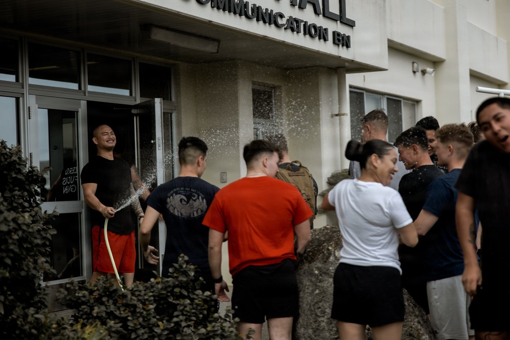 7th Communication Battalion Marines participate in color run at Camp Hansen