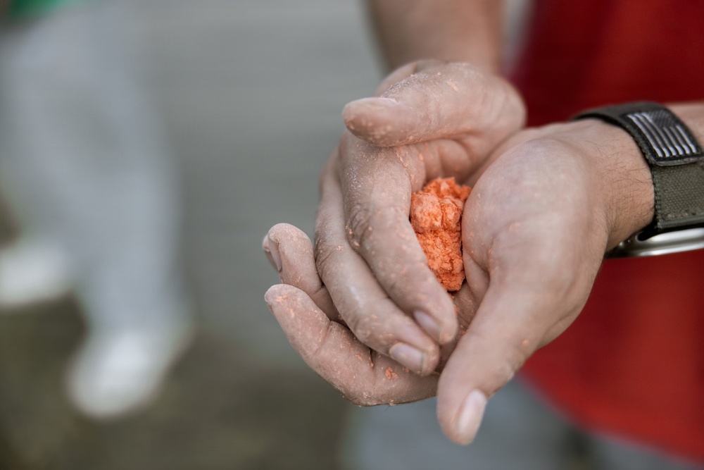 7th Communication Battalion Marines participate in color run at Camp Hansen