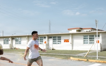 7th Communication Battalion Marines participate in color run at Camp Hansen