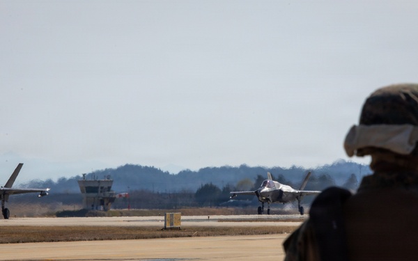 U.S. Marines refuel aircraft at forward arming, refueling point