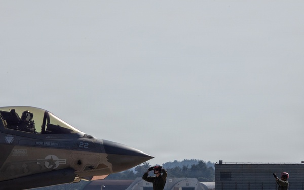 U.S. Marines refuel aircraft at forward arming, refueling point