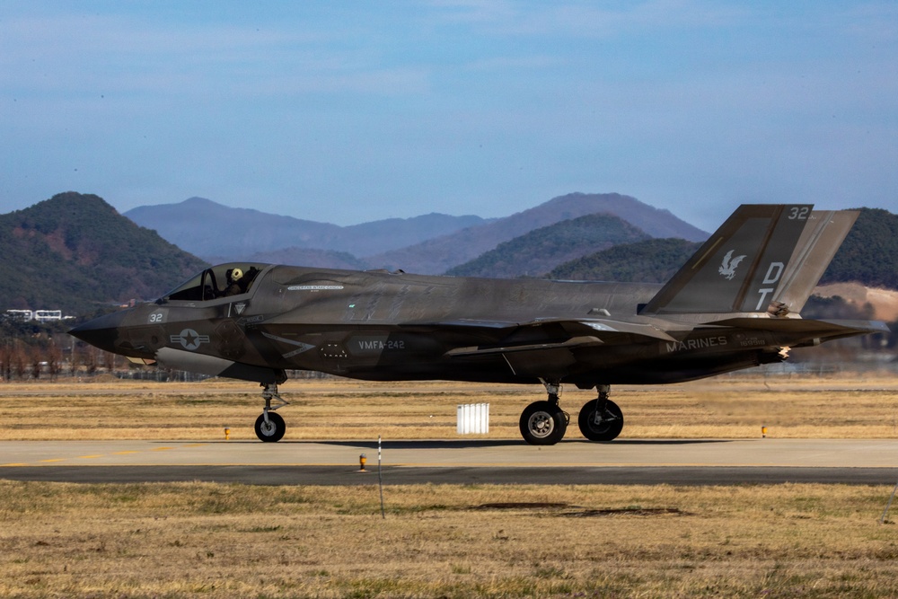 U.S. Marines refuel aircraft at forward arming, refueling point