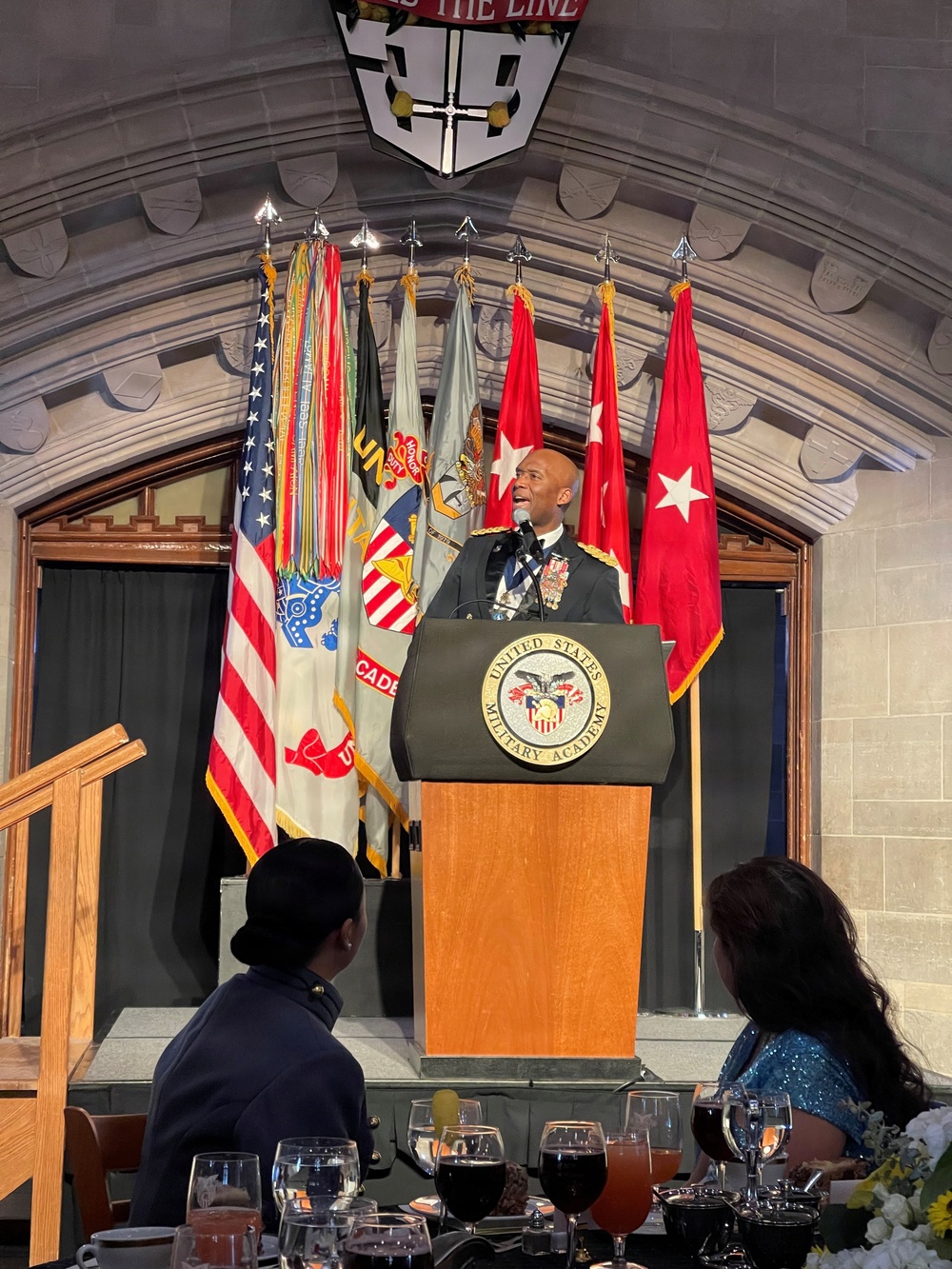 Gen. Xavier Brunson delivers remarks at West Point