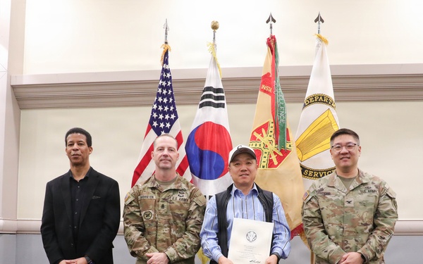 USAG Yongsan-Casey Hosts Employee Recognition Ceremony at Camp Casey