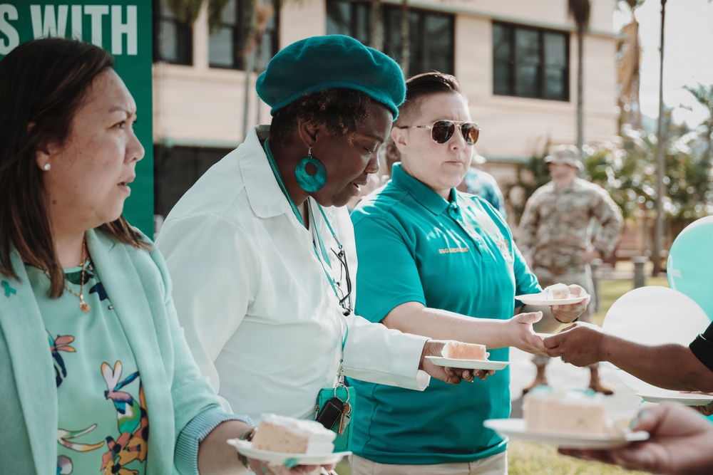 Sexual Assault Awareness Prevention Month kickoff cake cutting for 25th Infantry Division