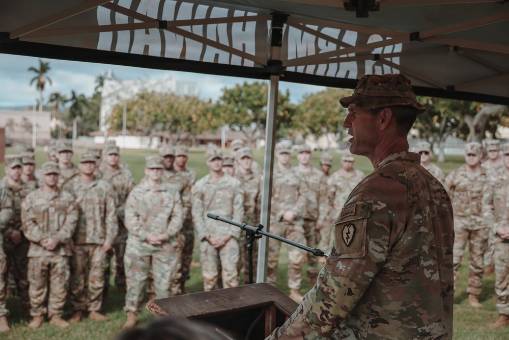 Sexual Assault Awareness Prevention Month kickoff cake cutting for 25th Infantry Division