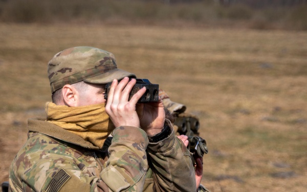 U.S. Soldiers participate in sniper training with the British Army 2nd Royal Anglians