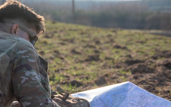 U.S. Soldiers participate in sniper training with the British Army 2nd Royal Anglians