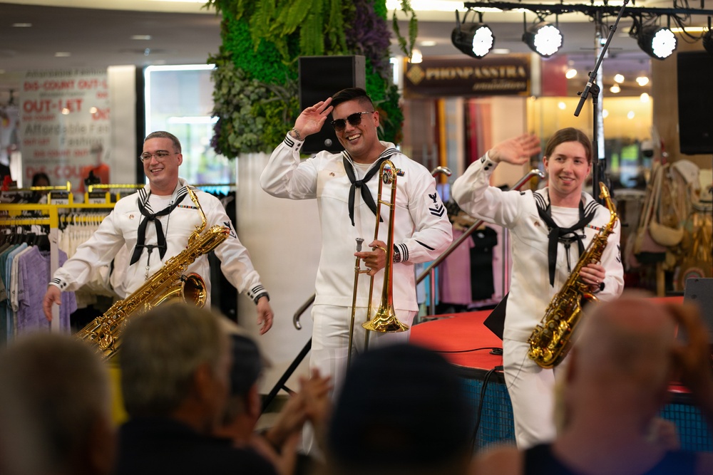 U.S. 7th Fleet Band Performs at Royal Garden Plaza