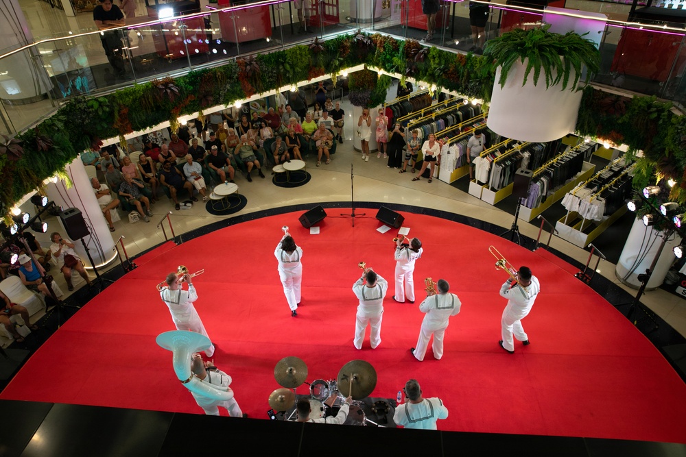 U.S. 7th Fleet Band Performs at Royal Garden Plaza