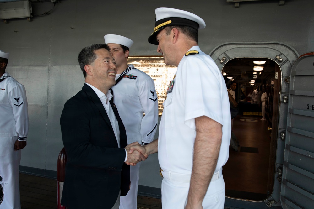 U.S. 7th Fleet, USS Blue Ridge host reception in Laem Chabang, Thailand