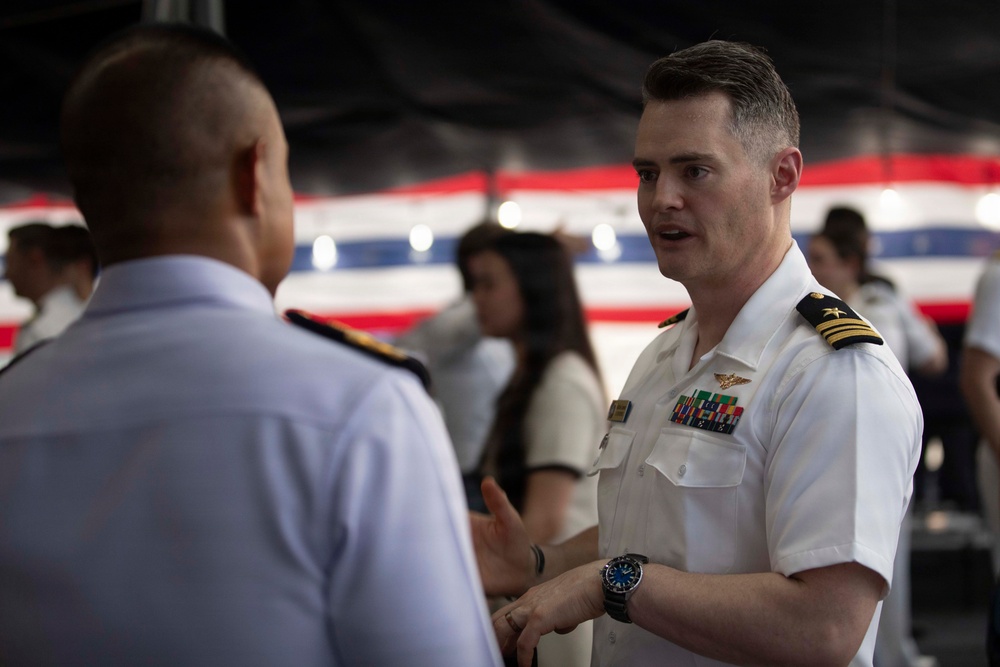 U.S. 7th Fleet, USS Blue Ridge host reception in Laem Chabang, Thailand