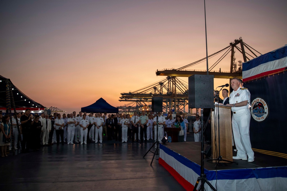 U.S. 7th Fleet, USS Blue Ridge host reception in Laem Chabang, Thailand