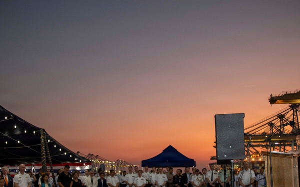 U.S. 7th Fleet, USS Blue Ridge host reception in Laem Chabang, Thailand