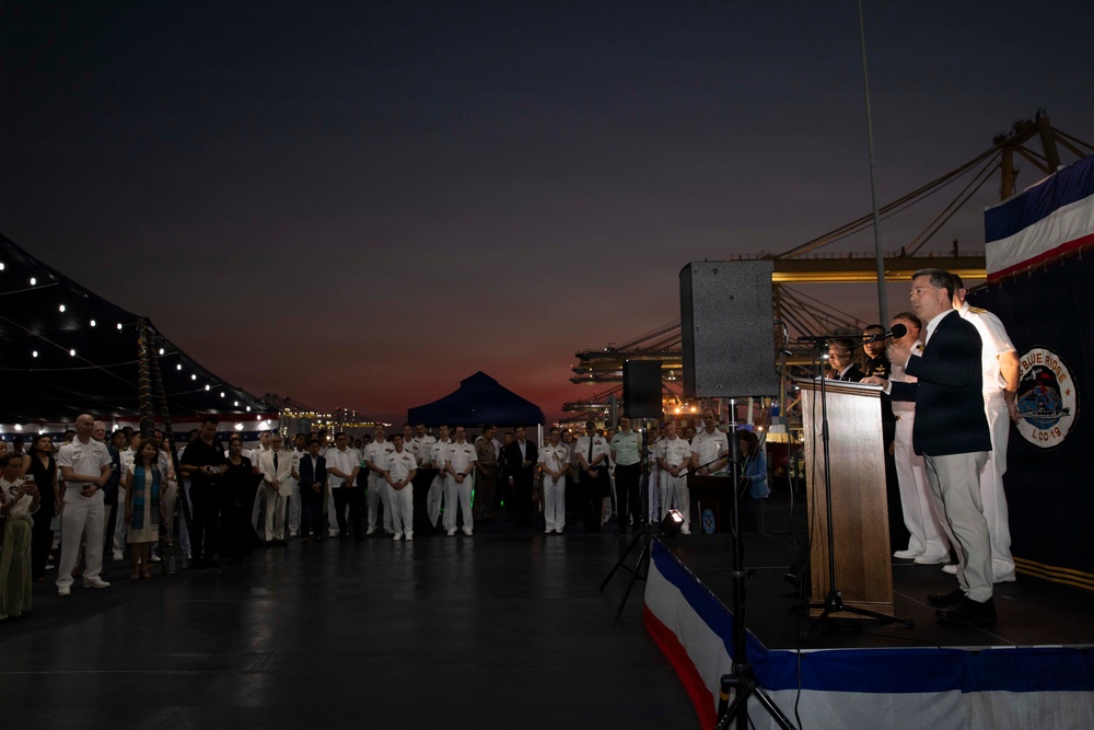 U.S. 7th Fleet, USS Blue Ridge host reception in Laem Chabang, Thailand