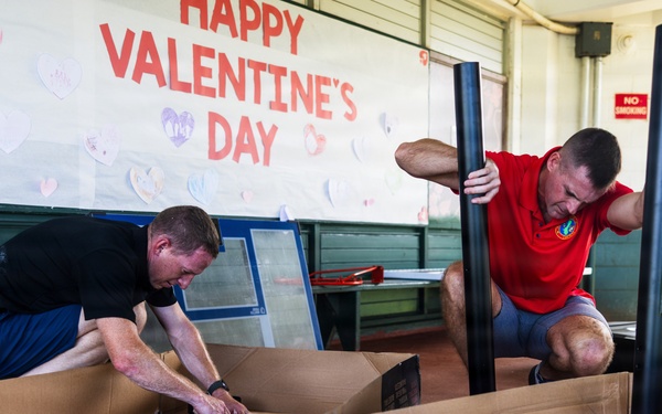 Camp Blaz Marines Participate in Finegayan Elementary's 1st Annual Mes CHamoru Field Day