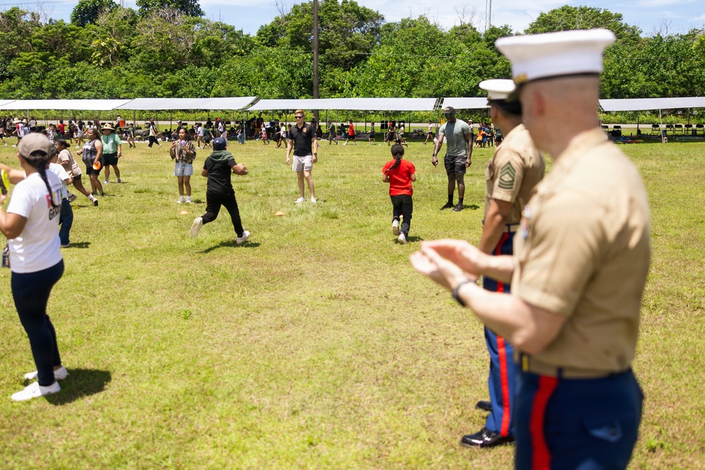 Camp Blaz Marines Participate in Finegayan Elementary's 1st Annual Mes CHamoru Field Day
