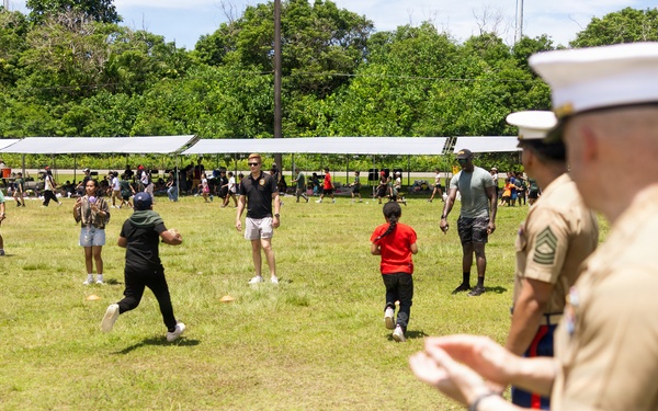 Camp Blaz Marines Participate in Finegayan Elementary's 1st Annual Mes CHamoru Field Day