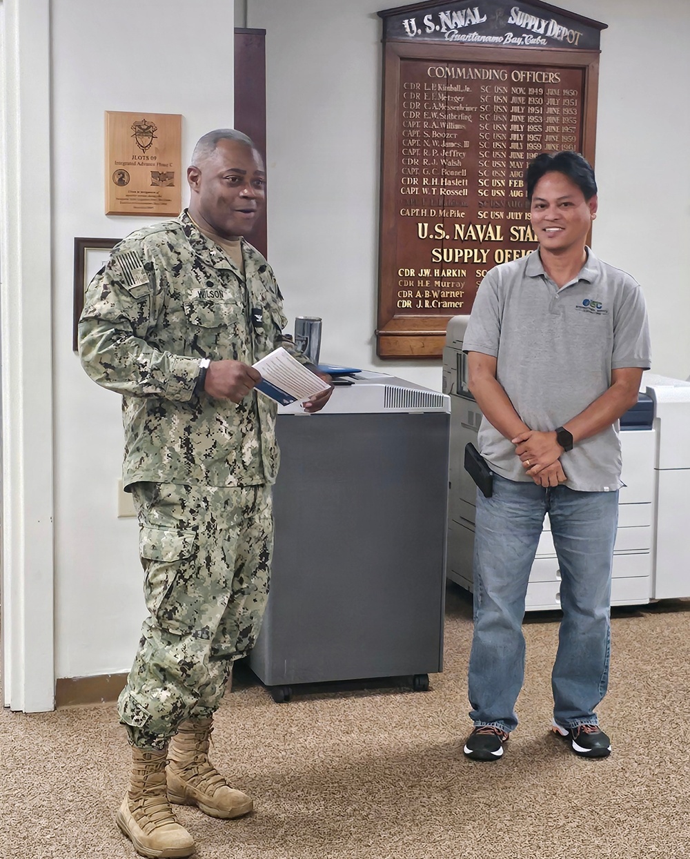 Capt. Wilson visits NAVSUP FLC Jacksonville Site Guantanamo Bay, Cuba