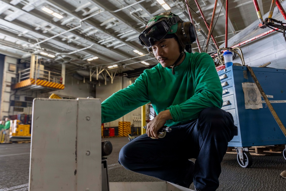 USS Abraham Lincoln Conducts Aircraft Movement during Operation Epic Fury