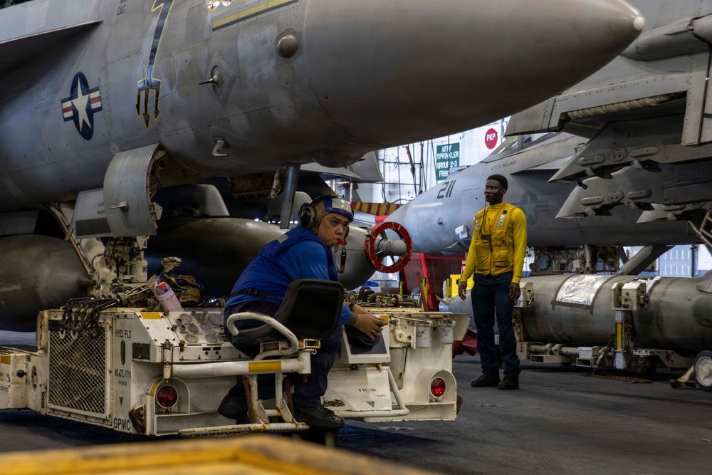 USS Abraham Lincoln Conducts Aircraft Movement during Operation Epic Fury