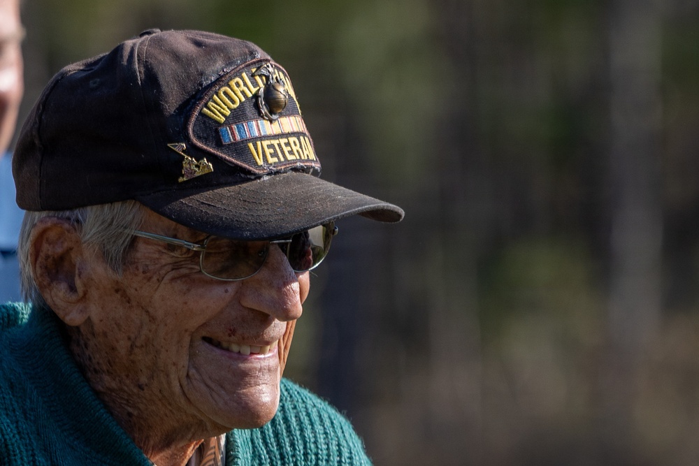 World War II veteran visits Infantry Unit Leaders Course to view Combined Arms Live Fire Exercise