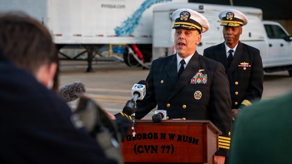 USS George H.W. Bush (CVN 77) Departs Naval Station Norfolk