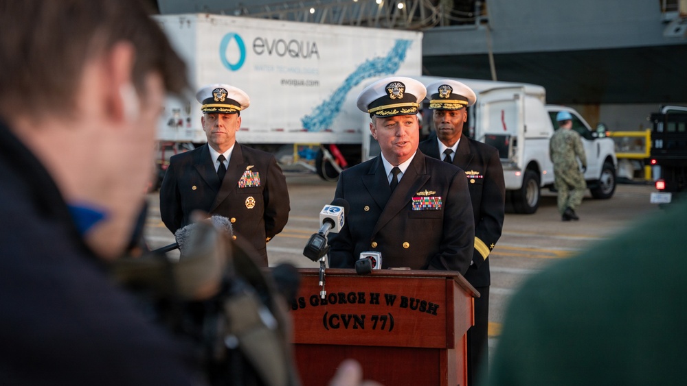 USS George H.W. Bush (CVN 77) Departs Naval Station Norfolk